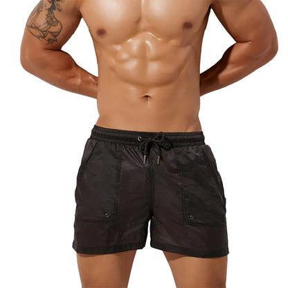 SEOBEAN Summer Mens Shorts Sexy Semi-Transparent Quick Dry Shorts