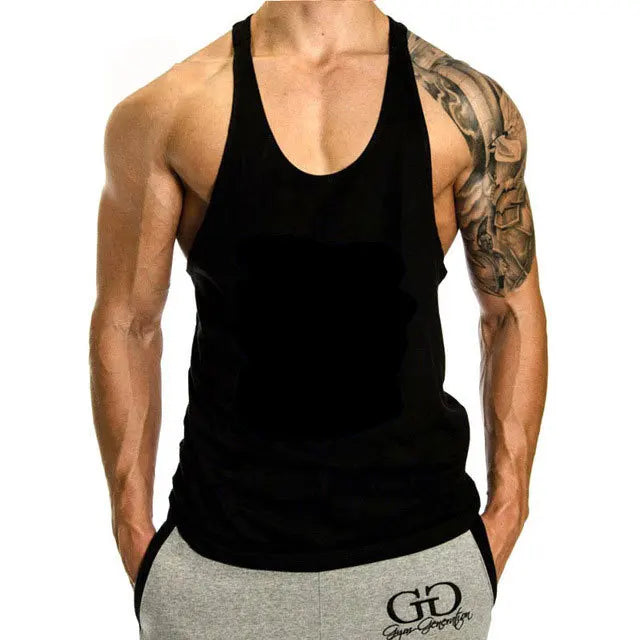 Summer Cotton Sleeveless Shirts Men Tank Top Bodybuilding Shirt Vest