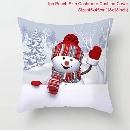 Merry Christmas Cushion Cover Christmas Decorations for Home 2024 Christmas