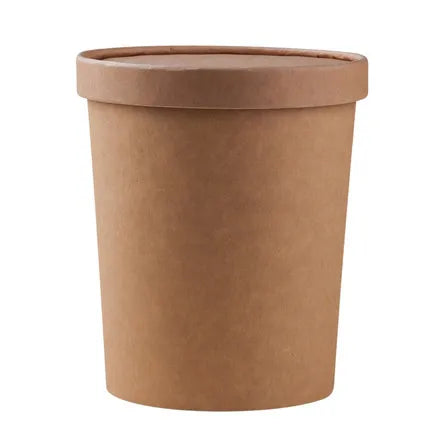 50pcs/Pack Large Capacity Disposable Kraft Paper Bowl