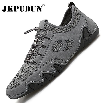 Men Casual Shoes Leather Fashion Men Sneakers Handmade Breathable Mens Loafers