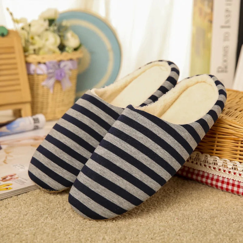 Women Indoor Slippers Short Plush Spring Autumn Flat Shoes Woman Home Bedroom