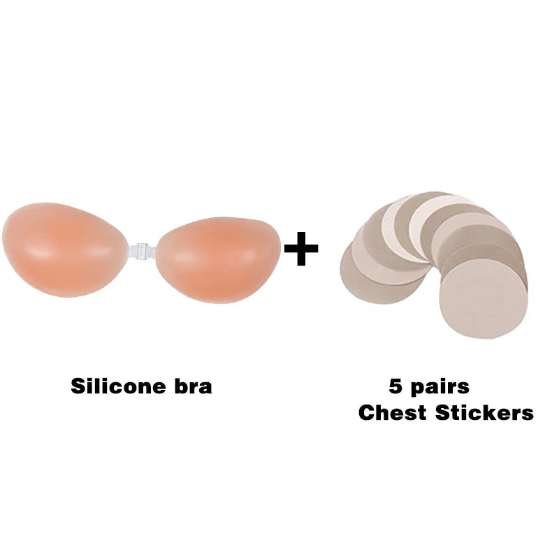 Silicone Bra Invisible Women Lady Nipple Cover