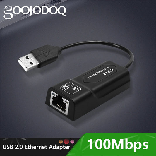 GOOJODOQ USB Ethernet Adapter USB 2.0 Network Card to RJ45