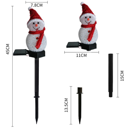 Solar Snowman Christmas Garden Lights Outdoors,Waterproof Solar Garden Lights