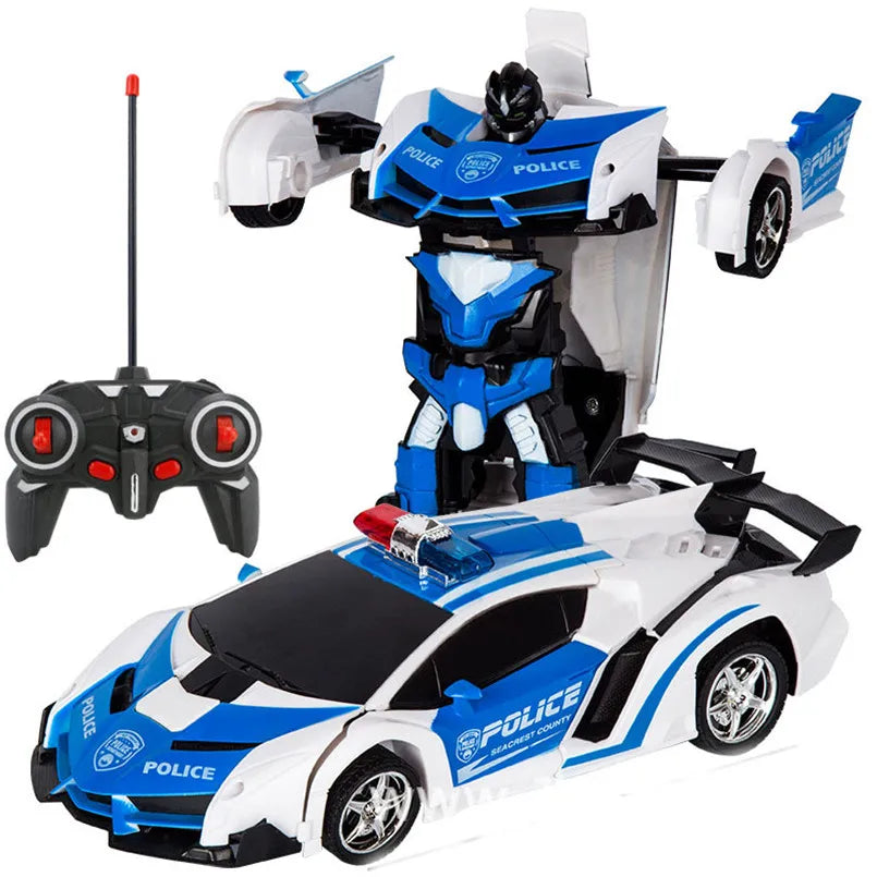 2 in 1 Electric RC Car Transformation Robots Children Boys Toys Remote Control