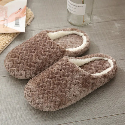 Women Indoor Slippers Warm Plush Lovers Home Slipper Anti Slip Autumn Winter