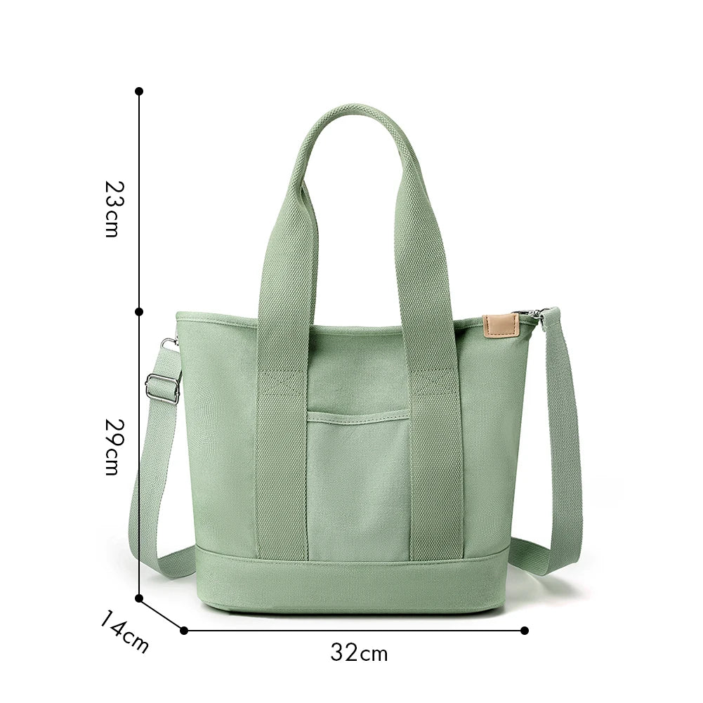 Canvas Bags for Women Handbags Shoulder Bags Solid Color