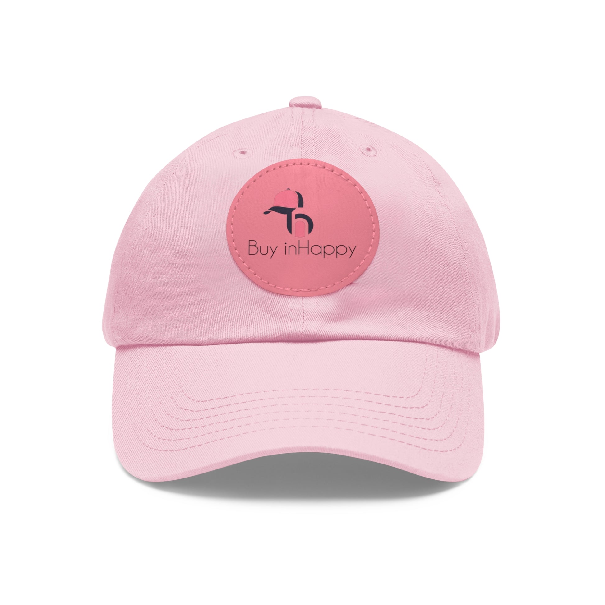 Dad Hat with Leather Patch (Round)