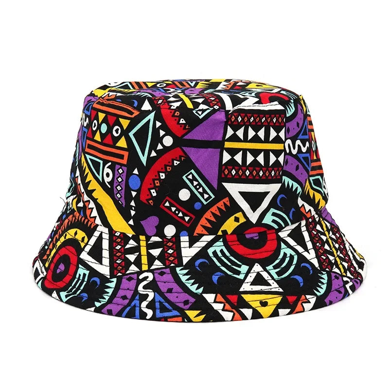 2024 New Summer Graffiti Bucket Hat for Women Men Skull Floral Outdoor Hat