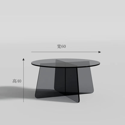 Living Room Acrylic Tea Coffee Tables Round Sofa Side