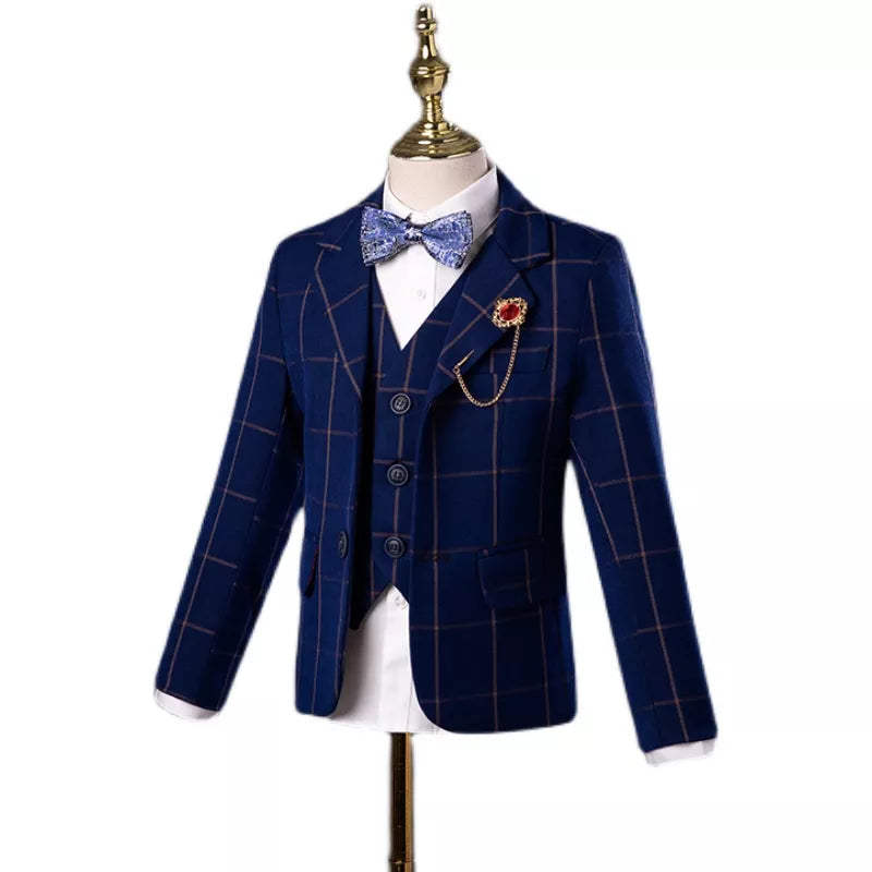 Flower Boys Wedding Suit Children Birhtday Photograph Dress Kids Fromal Blazer