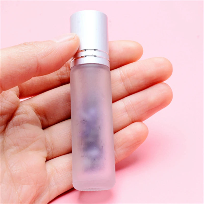 QilmilyNatural Stone Glass Essential Oil Bottle 70/98mm for Women Men Wheel