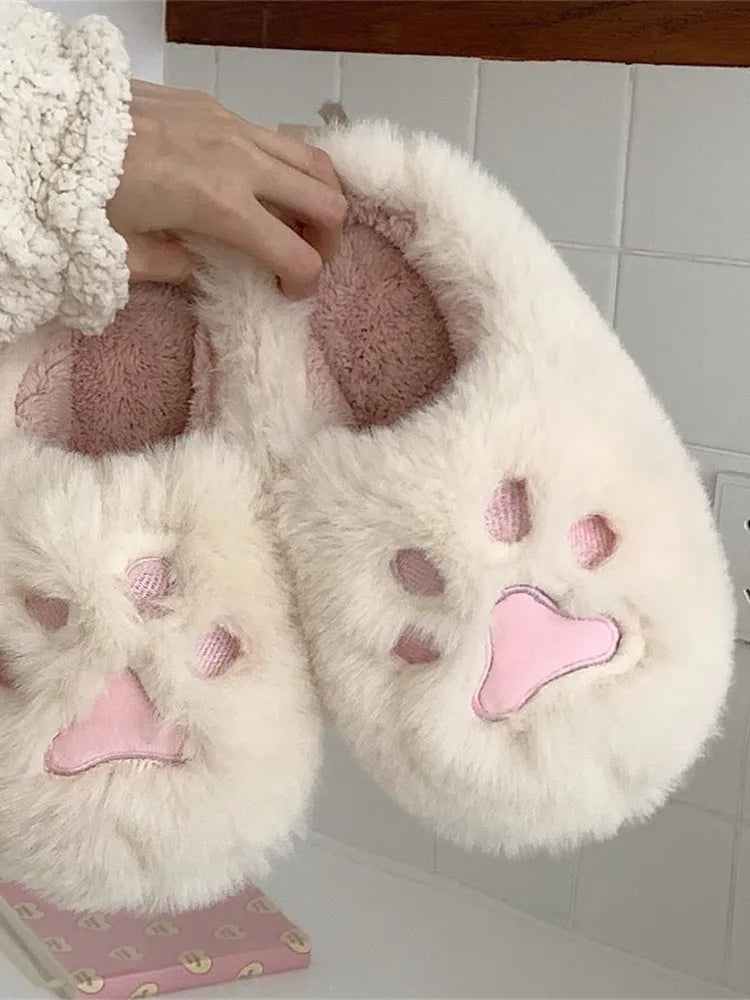 2021 Winter Women Slipper Cat Claw Cotton Home Slippers Warm and Non Slip Indoor