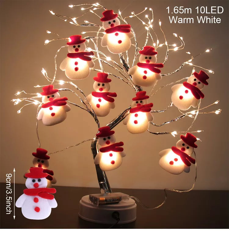 Snowman Christmas LED Garland String Lights Merry Christmas Decorations