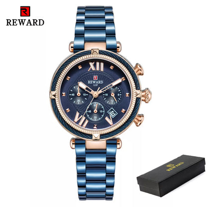 REWARD Luxury Fashion Women Watches Waterproof Casual Quartz Ladys