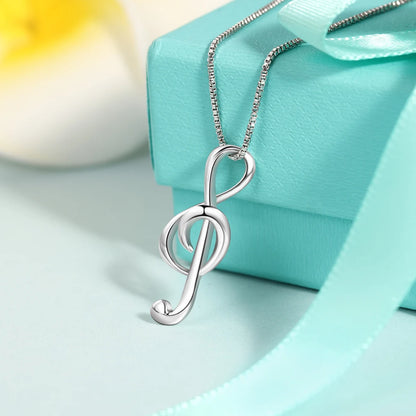 JewelOra Silver Color Musical Note Necklaces & Pendants