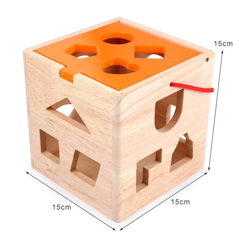 2021 Wooden Baby Activity Cube Toys Early Learning Shape