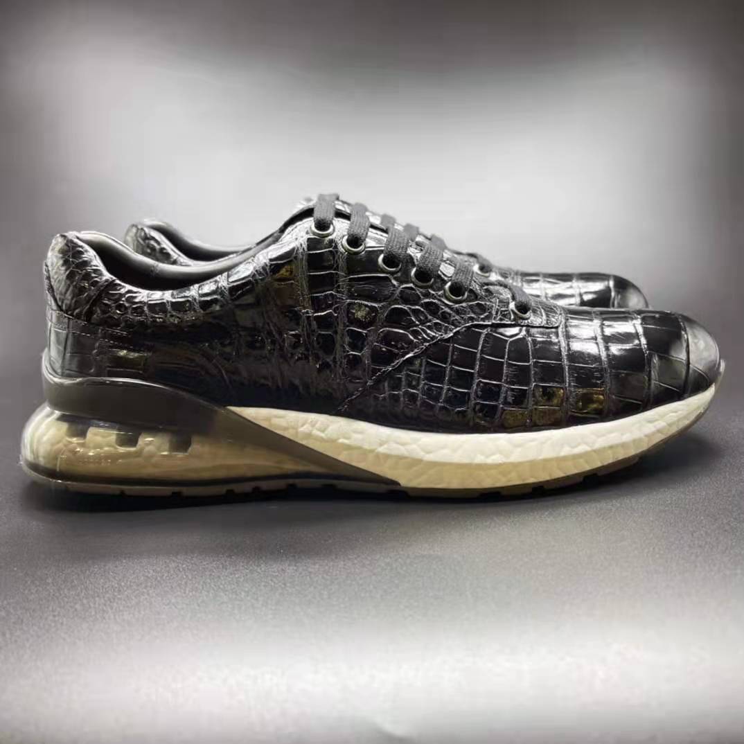 Goodyear Welt Custom Shoes Men Genuine Crocodile Leather Popular Outdoor