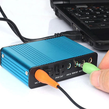 GOOJODOQ Professional USB Sound Card 6 Channel 5.1 Optical External Audio