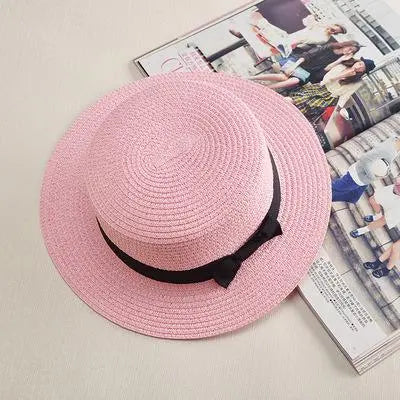 COKK Panama Hat Simple Summer Beach Hat Female Casual Girls