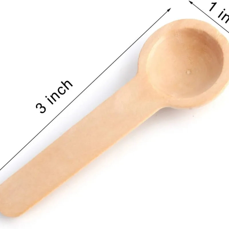 20/50/100pcs Kitchen Seasoning, Honey Coffee Kitchen Cooking Small Wooden Spoon