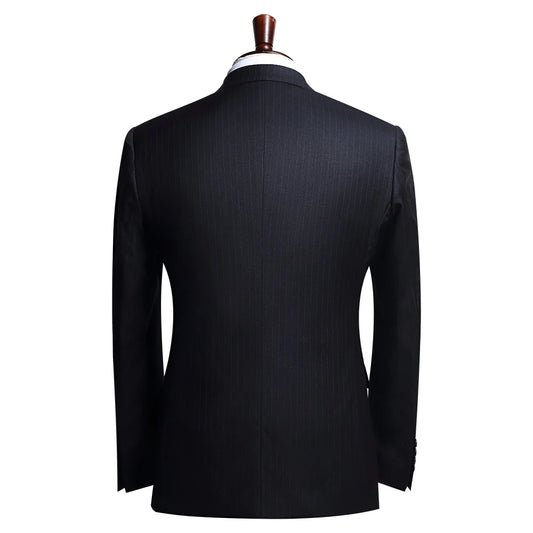 Men Suit Deep Blue Stripe Suit Men Mens Suits With Pants Blazer