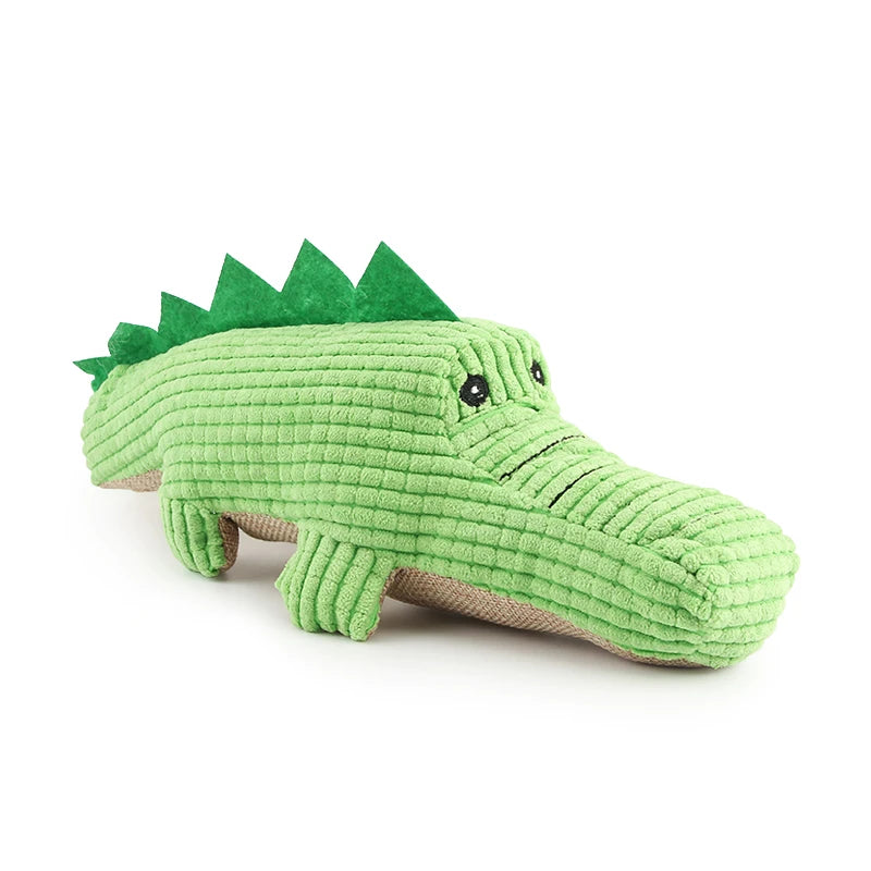 Green Dog Toys Plush Soft Cat Chew Squeaker Pet Toy