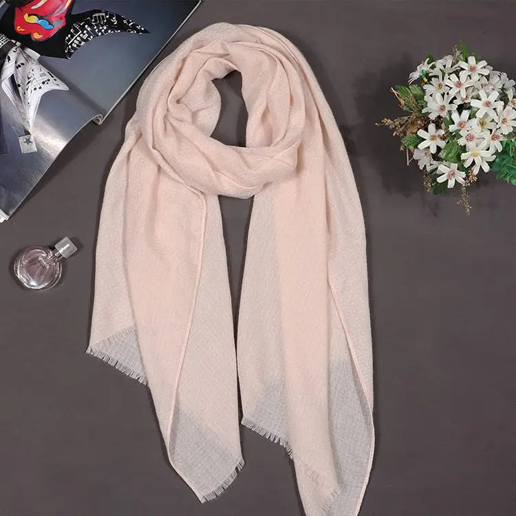 Luxury Brand Silk Women Scarf Solid Soft Cotton Scarves Female Shawl