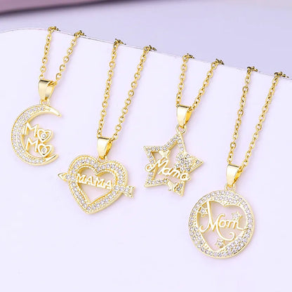 Mother's Day Mama Letter Pendant Necklace for Women Stainless Steel Mom