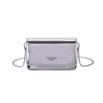 Women Laser Flap Bags Mirror Chain Shoulder Bag Summer Small Handbag