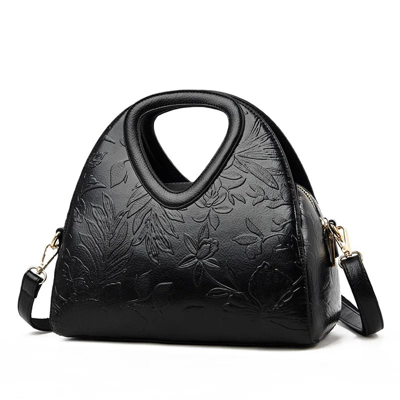 Women Leather Handbags Female Ladies Hand Hobos Bag Mother Shoulder Bag Chinese