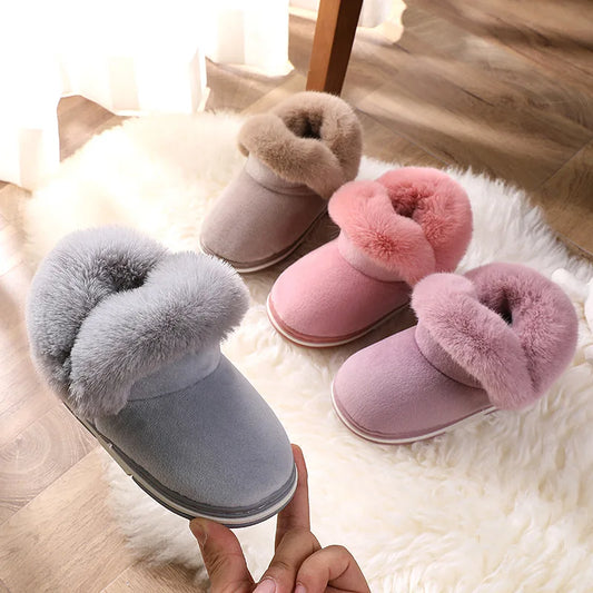 Kids Shoes for Girls Snow Boots Winter Plush Warm Big Girl Shoes Children Boys