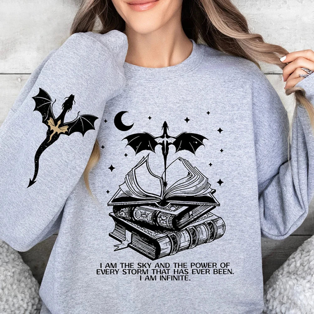 Basgiath War College Double-Side Sweatshirt Fourth Wing Sweater Fly or Die