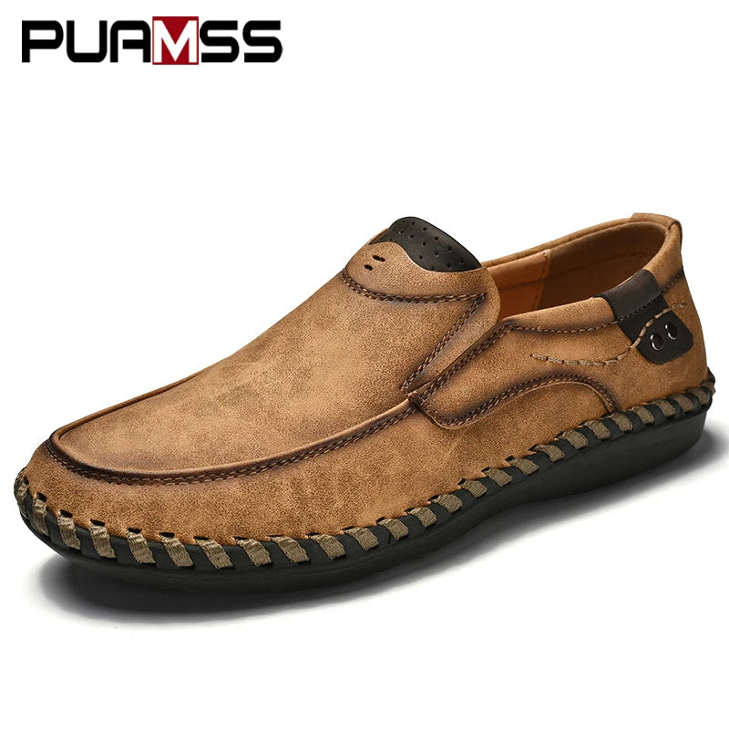 Men Casual Shoes Loafers Sneakers 2022 New Men Fashion Leather Comfortable