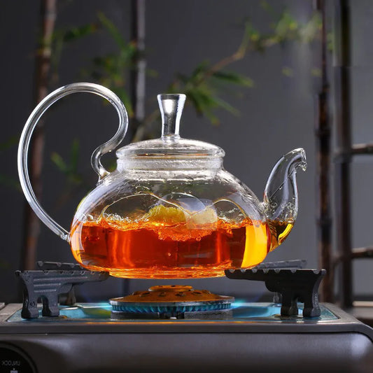 High Borosilicate Heat-Resistant Glass Teapot Chinese Household Transparent