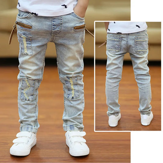 IENENS 5-13y Kids Boys Clothes Skinny Jeans Classic Pants