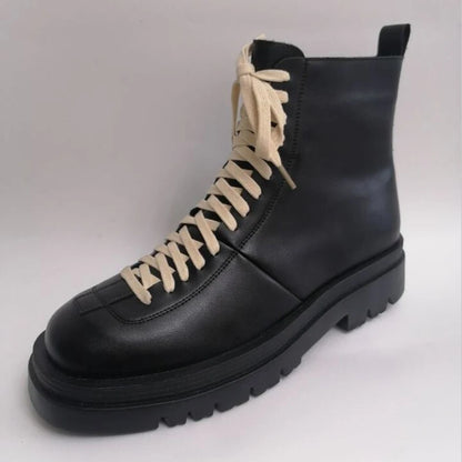 Designer Man Chunky Boot British Style Men Safety Boots