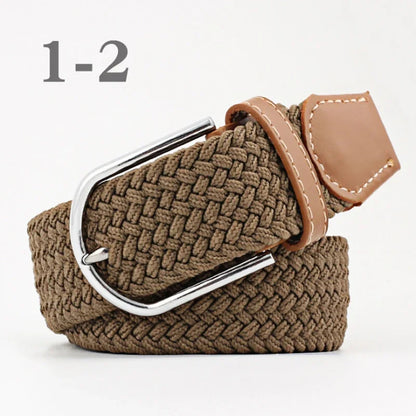 ZLD 60 Colors Female Casual Knitted Pin Buckle Men Belt