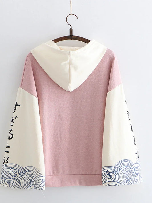 MERRY PRETTY Harajuku Women Hooded Sweatshirts Autumn Long Sleeve