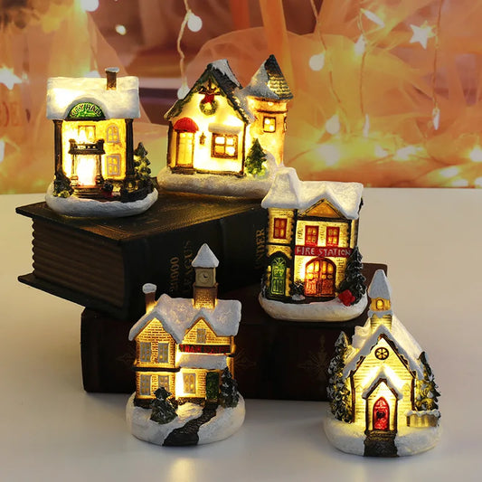 Resin House New Year Gift for Kids Table Decoration