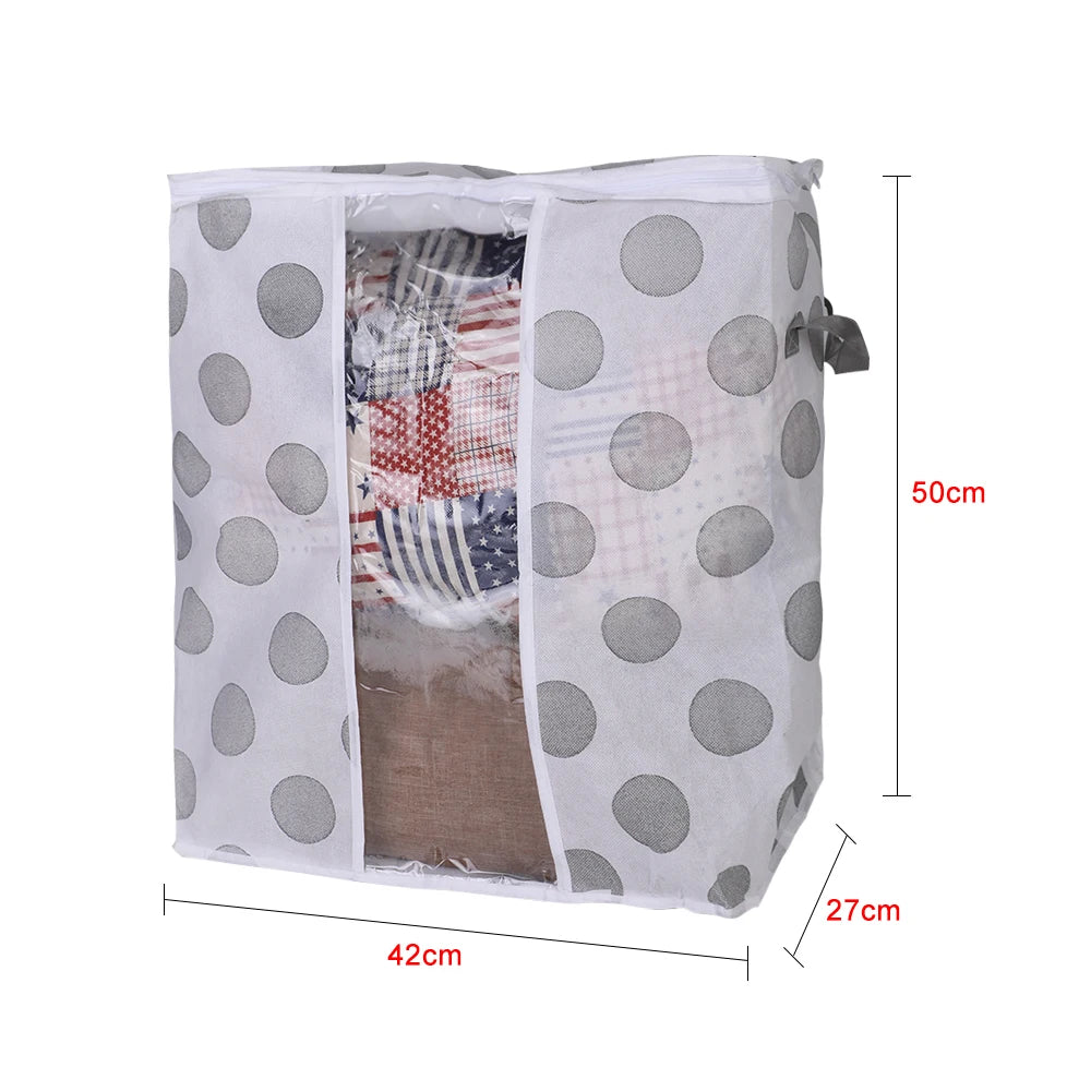 Foldable Storage Bag Quilt Storage Bags Pillow Clothes Closet Organizer