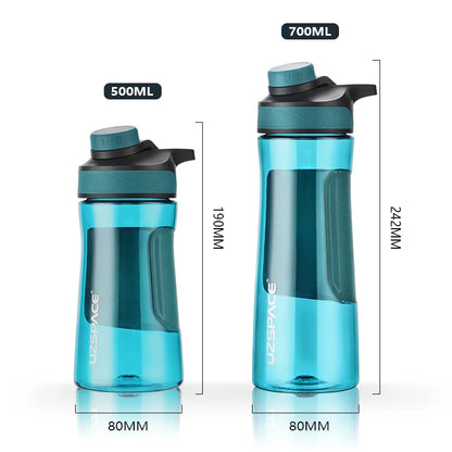 New UZSPACE Water Bottle BPA Free Shaker Portable Sport Plastic Cup Gym Kettle