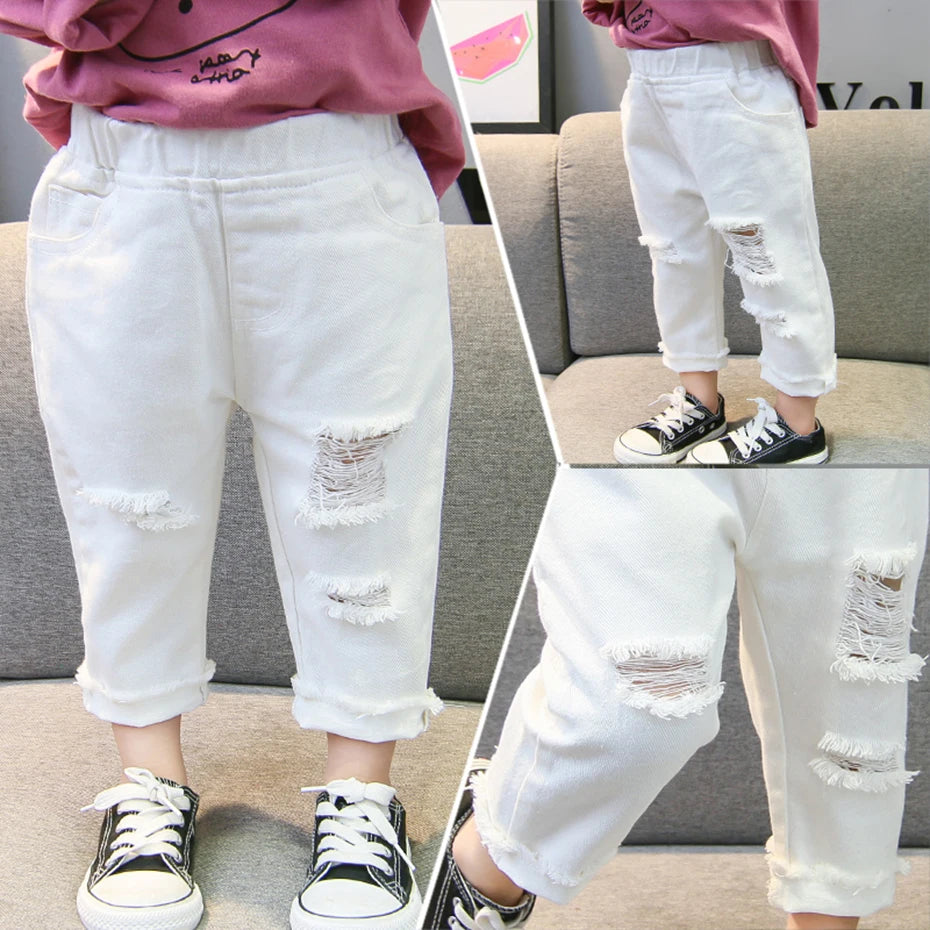 Jeans Girl Toddler Boys Girls Ripped Jeans Pants Spring Autumn Jeans for Kids