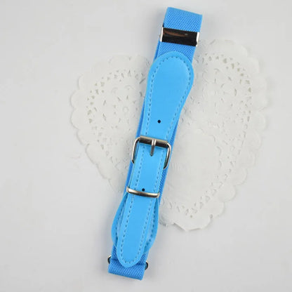 Fashion Children Candy Belt Girls/Boys Elastic Waist Belt Kids Pu Leather High