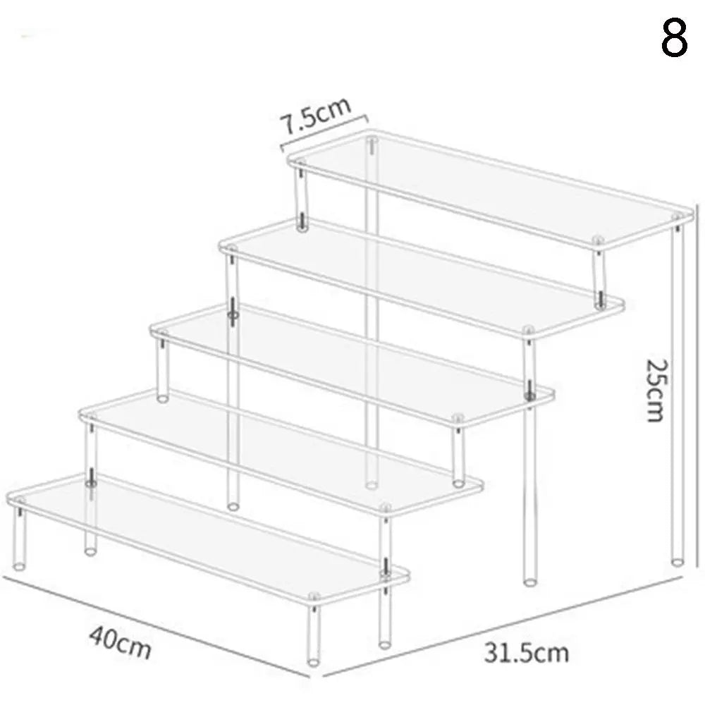 Organization Home Storage Display Shelf Transparent Storage Racks Display