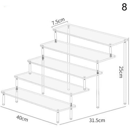 Organization Home Storage Display Shelf Transparent Storage Racks Display