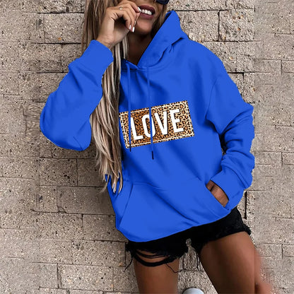 Women's Hoodie Pullover Loose Large Pockets Long Sleeve Sweatshirt Top