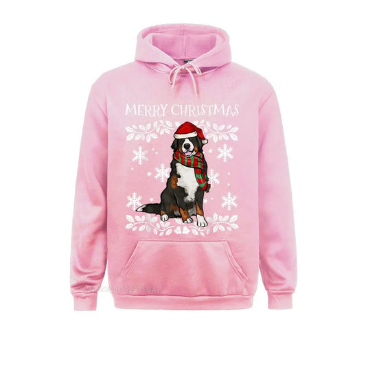 Merry Christmas Ornament Bernese Mountain Dog Xmas Santa Pullover Hoodies