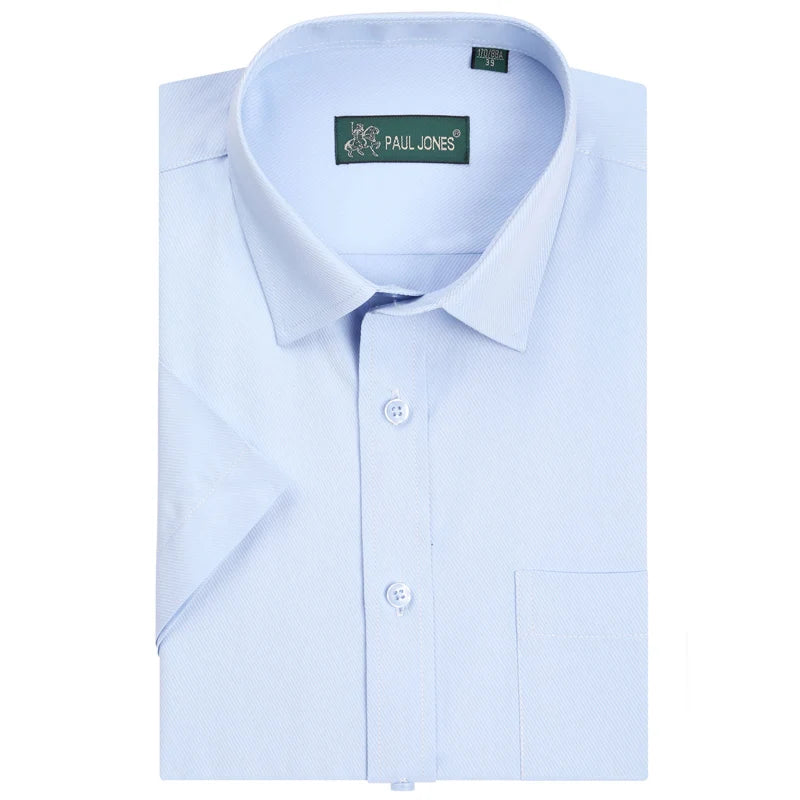 Men's Short Sleeve Shirts Men Business Formal Dress Shirts Social Shirt